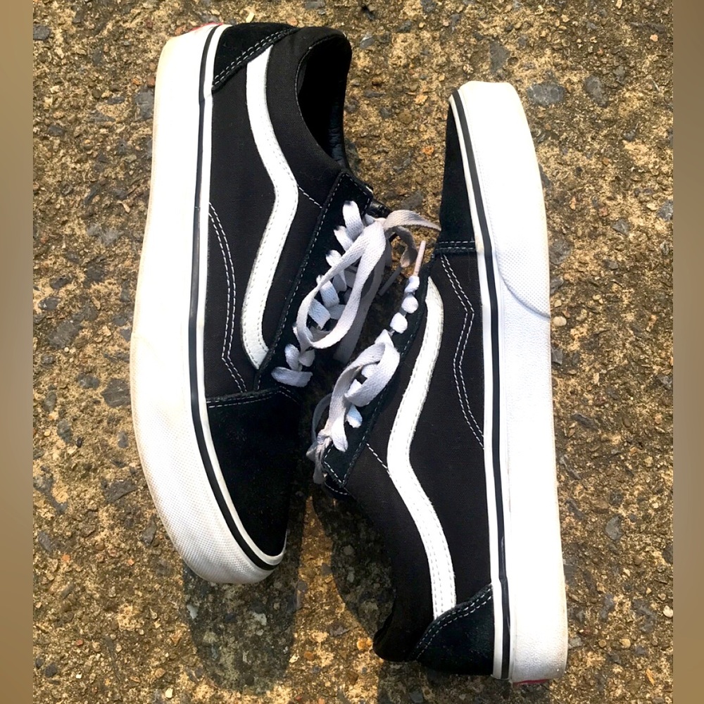 Black and White Old Skool Skate Vans